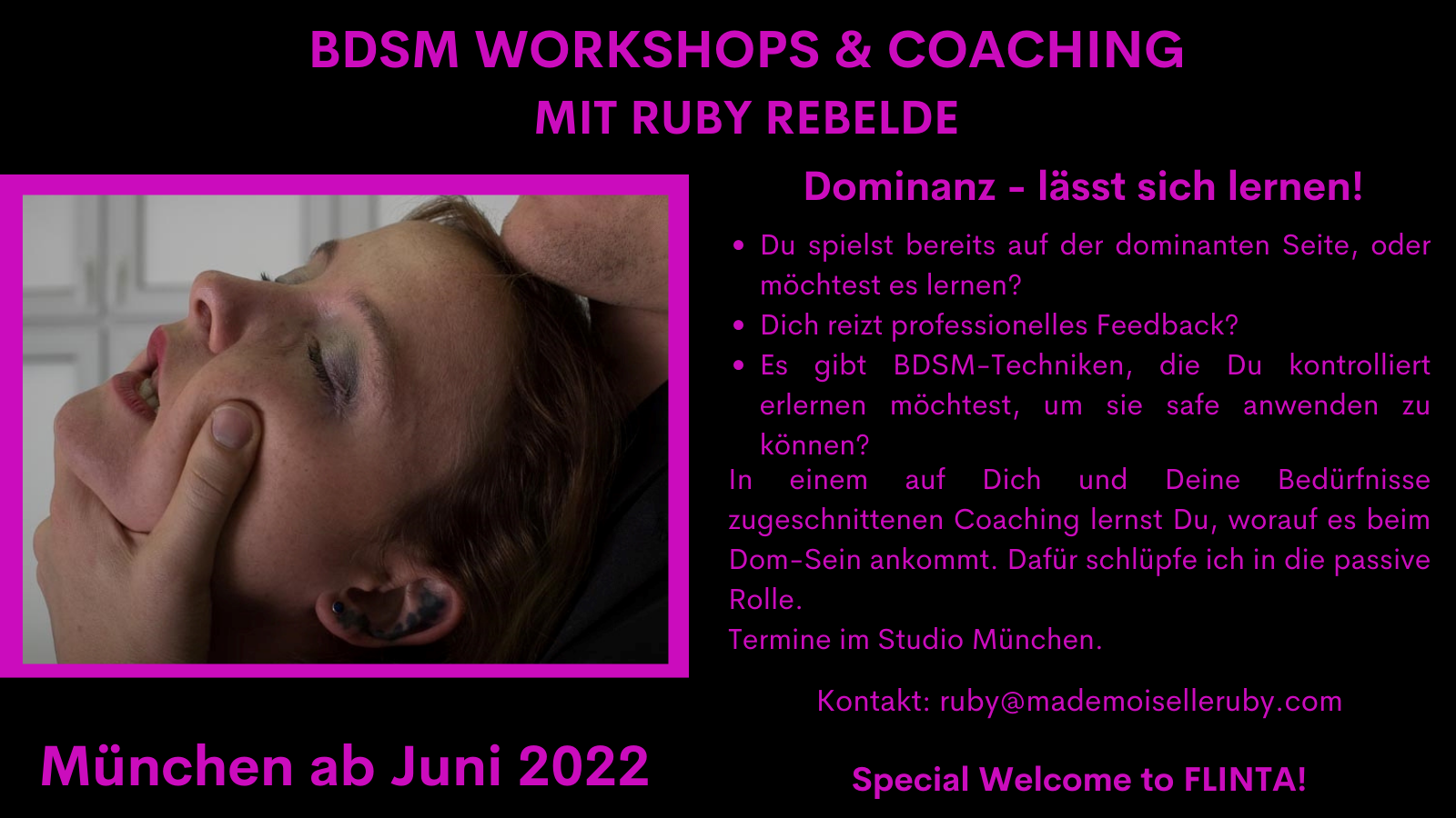 BDSM Workshop & Coaching mit Ruby Rebelde