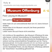 Screenshot von Instagram rubyrebella
